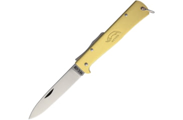 Image of OTTER-Messer Mercator Clip Brass Folding Knife, 3.5 satin finish carbon steel blade, Brass handle, 10-736 RG