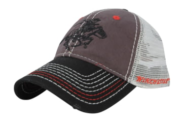Image of Outdoor Cap Grey/Black Mesh Back w/Winchester Logo Flat Stitched, WIN35B