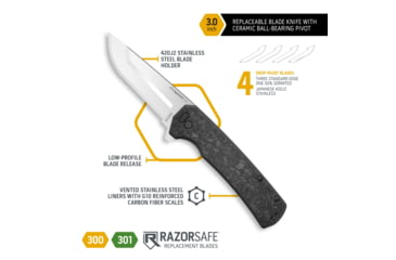 Image of Outdoor Edge Cutlery Outdoor Edge Razor Vx5 3 Fldr Forged Carbon Ceramic Bearings