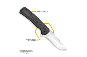 Image of Outdoor Edge Cutlery Razor VX5 Folding Knife, 3in, Japanese 420J2 Stainless Blade, Forged Carbon Fiber G10 Handle, VX530AC
