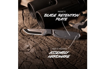 Image of Outdoor Edge Cutlery RAZOR APX 2.5in Fixed Blade Knife, Titanium Coated Frame w/5 Blades, One Size, APX255C