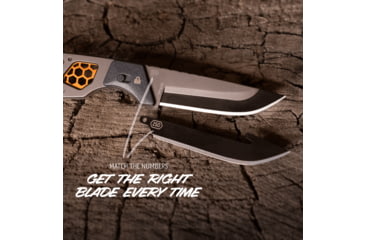 Image of Outdoor Edge Cutlery RAZOR APX 2.5in Fixed Blade Knife, Titanium Coated Frame w/5 Blades, One Size, APX255C