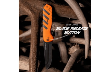 Image of Outdoor Edge Cutlery RAZOR HTX 3.5in Fixed Blade Knife, Grey/Orange, One Size, HTX35B6C