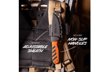 Image of Outdoor Edge Cutlery RAZOR HTX 3in Fixed Blade Knife w/ Blade Pod, Gray/Orange, One Size, HTX30B6C