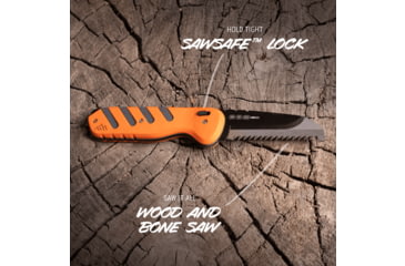 Image of Outdoor Edge Cutlery RAZOR HTX 3in Fixed Blade Knife w/ Blade Pod, Gray/Orange, One Size, HTX30B6C
