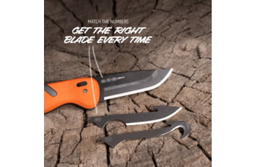 Image of Outdoor Edge Cutlery RAZOR HTX 3in Fixed Blade Knife w/ Blade Pod, Gray/Orange, One Size, HTX30B6C
