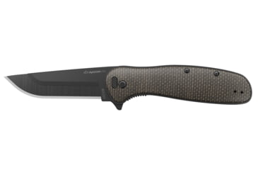 Image of Outdoor Edge Cutlery Razor VX2 Assisted Opening Folding Knife, 3in, Japanese 420J2 Stainless Steel Black Oxide Blade, Brown Micarta Handle, VX230DC