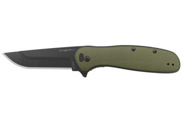 Image of Outdoor Edge Cutlery Razor VX2 Assisted Opening Folding Knife, 3in, Japanese 420J2 Stainless Steel Black Oxide Blade, Green G10 Handle, VX230CC