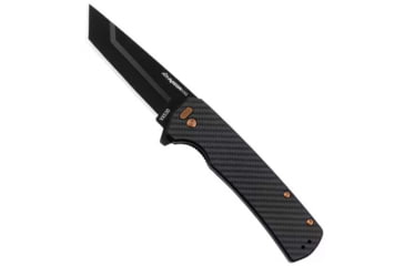 Image of Outdoor Edge Cutlery Razor VX5 Folding Knife, 3in, Japanese 420J2 Stainless Steel Black Oxide Tanto Blade, Carbon Black G10 Handle, VX530BC