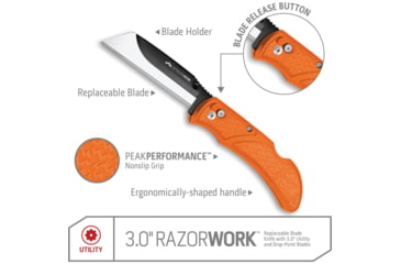 Image of Outdoor Edge Cutlery Razor Work Lockback Org