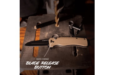 Image of Outdoor Edge Cutlery RAZOR XD1 3in Heavy Duty Folding Knife, EDC, Tan/Black, Sheepfoot, One Size, XD130AC