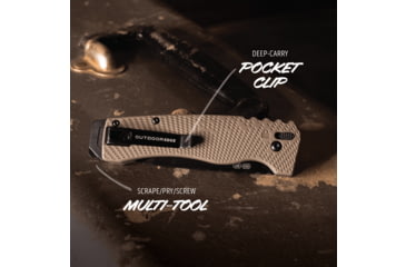 Image of Outdoor Edge Cutlery RAZOR XD1 3in Heavy Duty Folding Knife, EDC, Tan/Black, Sheepfoot, One Size, XD130AC