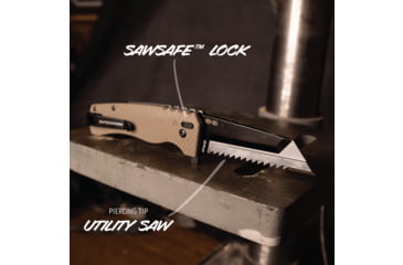 Image of Outdoor Edge Cutlery RAZOR XD1 3in Heavy Duty Folding Knife, EDC, Tan/Black, Sheepfoot, One Size, XD130AC
