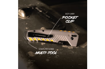 Image of Outdoor Edge Cutlery RAZOR XD2 3in Heady Duty Folding Knife, EDC, Gray/Yellow, Black, One Size, XDS230AC