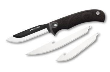 Image of Outdoor Edge Cutlery Razormax Fixed Blade Knife, 3.5in Drop Point 420J2 Blade, Black Rubberized TPR Handle, RMK-10