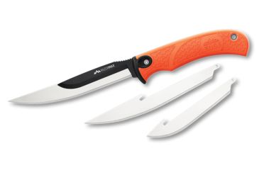 Image of Outdoor Edge Cutlery Razormax Fixed Blade Knife, 3.5in Drop Point 420J2 Blade, Orange Rubberized TPR Handle, RMB-20