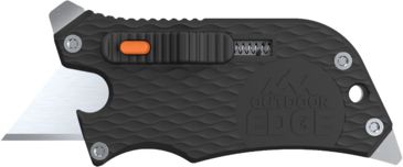 Image of Outdoor Edge Cutlery Slidewinder Utility, Glass/Nylon Handle, Stainless Steel 0.75in Blade Knife, Black/Silver SWK-30C