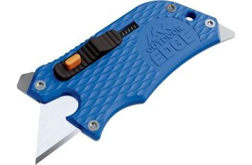 Image of Outdoor Edge Cutlery Slidewinder Utility, Glass/Nylon Handle, Stainless Steel 0.75in Blade Knife, Blue/Silver SWU-20C