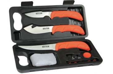 Image of Outdoor Edge Cutlery Wild-Lite 6pc Field-to-Freezer Game Processing Set,Orange WL-6