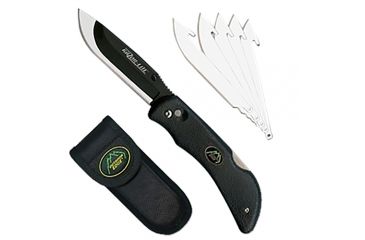 Image of Outdoor Edge RL10C Razor-Lite Knife 3.5in 420J Steel W/Sheath Rubberized, Black