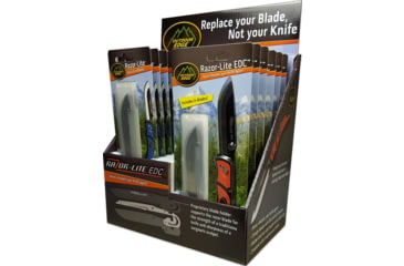 Image of Outdoor Edge RLD-9 9 PC. 3.5" RazorLite EDC Folding Knifes, 4 PC. RR-6 3.5" Replacement Blades, Bister Packaging, Countertop Display, RLD-9