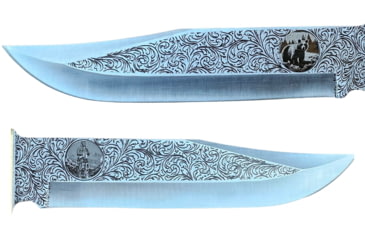 Image of Paladin Full-tang Bowie 14in Folding Knife, Clip Point, Rosewood, Brass Guard Handle, BRASS GUARD AND ROSEWOOD, PE-14BK-2044