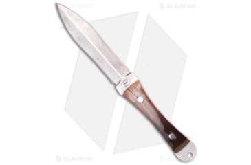 Image of Paragon Eddie White Custom Dagger Neck Fixed Blade Knife, 2.75in, Damascus, Dagger Blade, Mammoth Tooth Brown Handle, Steel/Brown, 5.00in, BHQ-13111