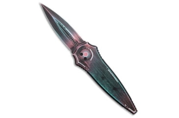 Image of Paragon Paragon Warlock Folding Knife Psycho Aluminum 3.9" Psycho, Blue/Pink, CPM S35VN, adult, BHQ-228465