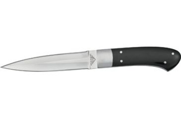 Image of Paragon Tommy Lee Boot 8in Knife, SS, Double Edge, Black micarta handle PG005BM