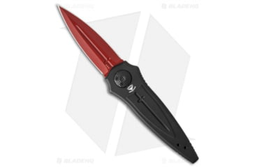Image of Paragon Warlock Folding Knife, 3.875in, CPM S30V, Dagger Blade, Aluminum Black/Red Handle, Red/Black/Red, 9.375in, BHQ-35251