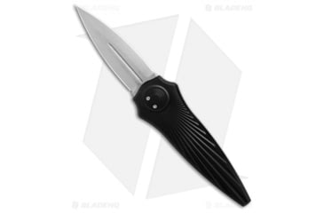 Image of Paragon Warlock-X Folding Knife, 3.875in, CPM S35VN Stainless Steel, Dagger Blade, Aluminum Black Handle, Star Burst Black Anodized 1-Groove, Steel/Black, 9.375in, BHQ-192057