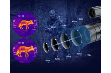 Image of PARD Optics TS36 Thermal Imaging Rifle Scope, 3.7x35mm, 600x480, Multiple Reticles, Black, TS36-35