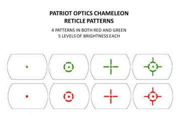 Image of Patriot Optics Chameleon Reflex Sight, 4 Reticle, PO-RS-4