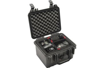 Image of Pelican 1300 Small Protector Waterproof Case, Black w/ Foam, 1300-000-110