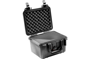 Image of Pelican 1300 Small Protector Waterproof Case, Black w/ Foam, 1300-000-110