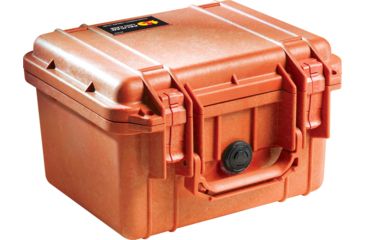 Image of Pelican 1300 Small Protector Waterproof Case, Orange, No Foam, 1300-001-150