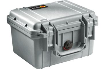 Image of Pelican 1300 Small Protector Waterproof Case, Silver, No Foam, 1300-001-180