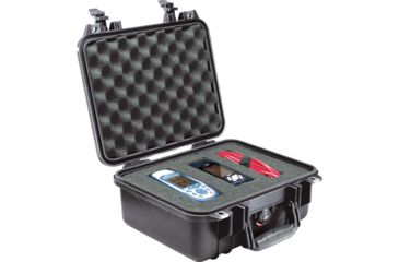 Image of Pelican 1400 Small 13x11x6in Protector Waterproof Carry Case, Black w/ Foam