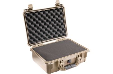 Image of Pelican 1450 Protector Waterproof Crushproof Medium Case, Desert Tan w/Foam