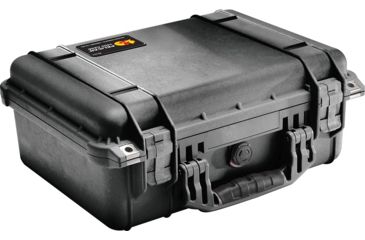 Image of Pelican 1454 Protector Waterproof Crushproof Medium Case, Black w/ Padded Dividers