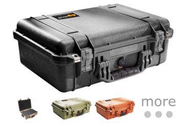 Image of Pelican 1500 Protective Medium Hard Cases, Black, Desert Tan, OD Green, Orange, Silver, Yellow