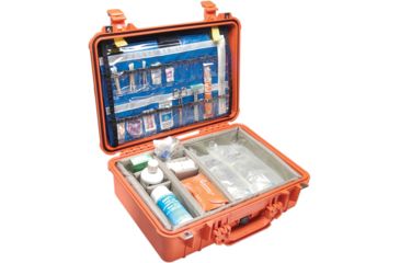 Image of Pelican 1500NF Medium Crushproof Dry Case, 18.5x14x7in, Orange - No Foam