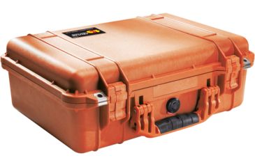 Image of Pelican 1500NF Medium Crushproof Dry Case, 18.5x14x7in, Orange - No Foam
