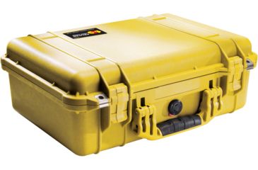 Image of Pelican 1500NF Medium Crushproof Dry Case, 18.5x14x7in, Yellow - No Foam