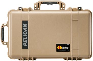 Image of Pelican 1510 Carry On 22x13x9in Wheeled Protector Case, Desert Tan w/ Foam 1510-000-190