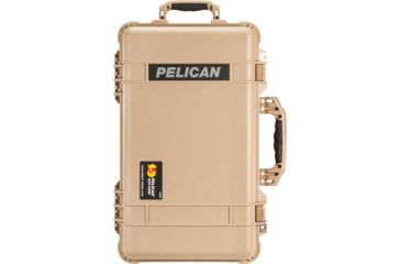 Image of Pelican 1510 Carry On 22x13x9in Wheeled Protector Case, Desert Tan w/ Foam 1510-000-190