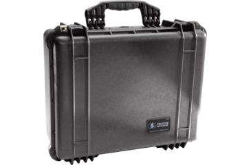 Image of Pelican 1550 Waterproof 20x16x8in Protector Case, Black, No Foam, 1550-001-110
