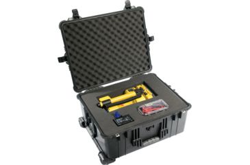 Image of Pelican 1610 Waterproof 25x20x12in Transport Case, Black w/Wheels, Foam
