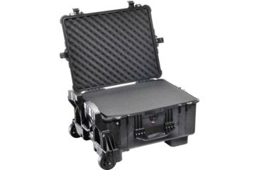 Image of Pelican 1610M Case and Mobility Kit, 21.78x16.69x10.62in w/Liner, Foam, Black 016100-0009-110