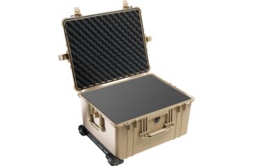 Image of Pelican 1620 Protector 24x19x13in Transport Case, Desert Tan w/Wheels, Foam
